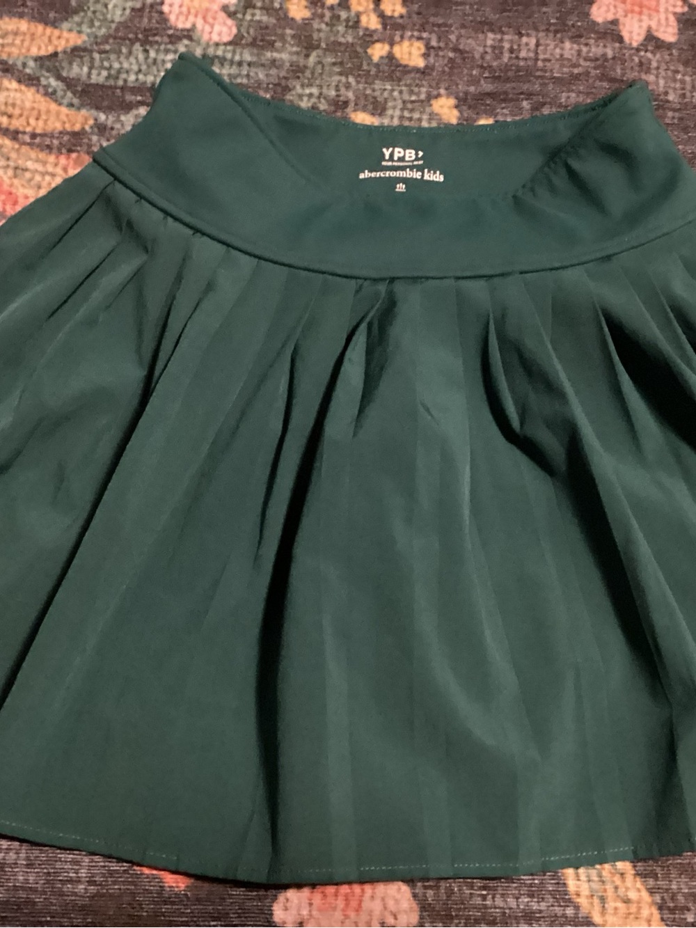 abercrombie kids forest green skater skort